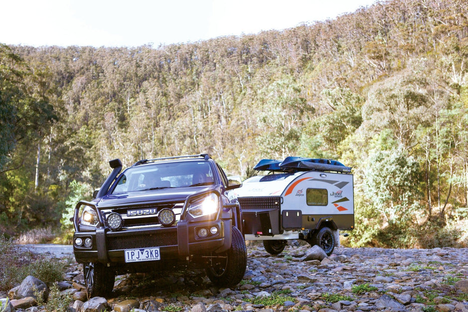 Isuzu D-Max 4x4 LS-T Crew Cab Ute Tow Test - Camper Trailer Australia