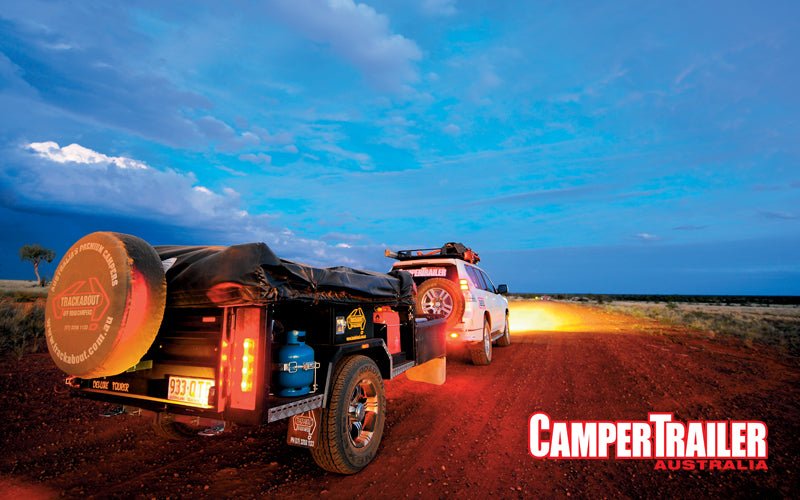 Wallpaper: Twilight in the outback - Camper Trailer Australia